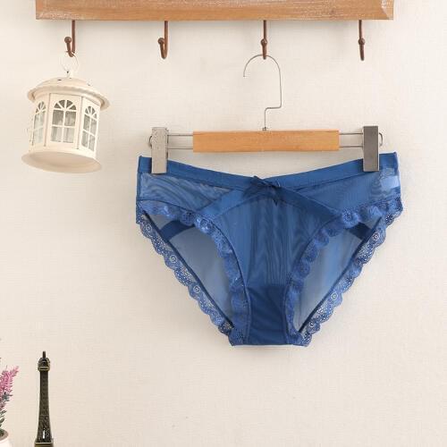Sexy pant gauze underwear lace perspective women Sexy lingerie women lace pants exposed female G-string