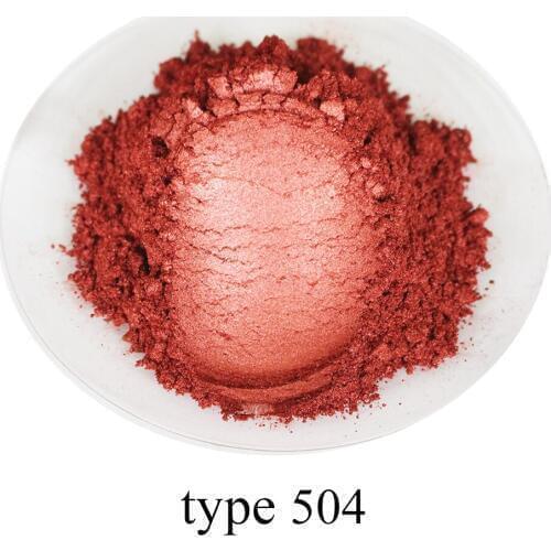 Pearl Powder Pigment Type 504 Wine Red Mineral Mica Powder Dye Colorant for Soap Automotive Arts Crafts 50g Acrylic Paint Powder