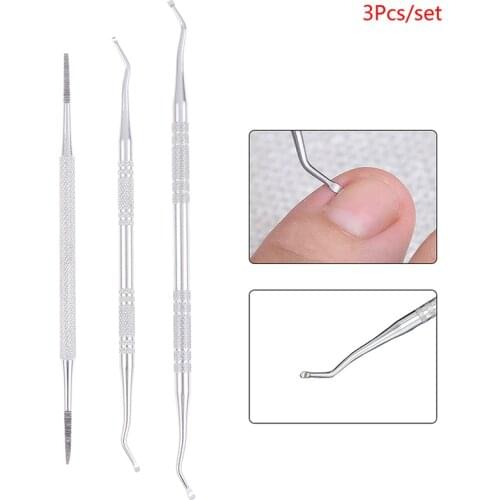 1/3pc Toe Nail Care Hook Ingrown Double Ended Ingrown Toe Correction Lifter File Manicure Pedicure Toenails Clean Foot Care Tool