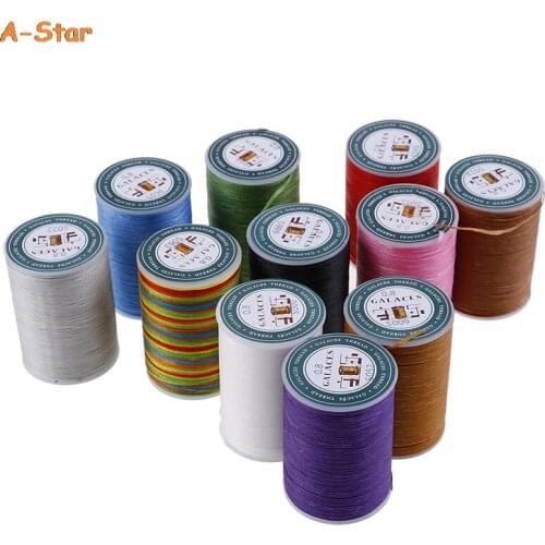 1PC 90 Meter Sewing Thread Polyester Cord Waxed Thread Leather 0.8mm for DIY Tool Hand Stitching Thread Multicolor