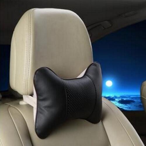 1pc leather Hole-digging Car Headrest Supplies Neck Auto Safety head cushion Newest