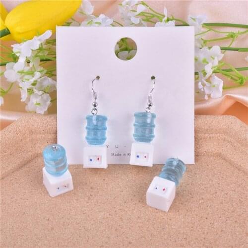 10pcs/pack Dollhouse 3D Drinking Fountain Resin Charms Earring Bracelet DIY Jewelry Making