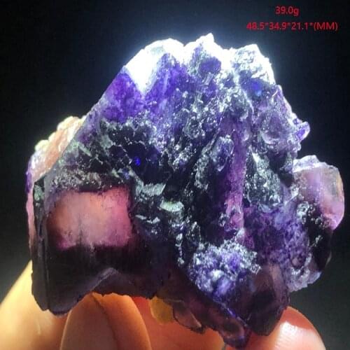 23.9-81.5gNatural rare purple fluorite mineral specimen healing energy QUARTZ GEM teaching home decoration collection ornaments