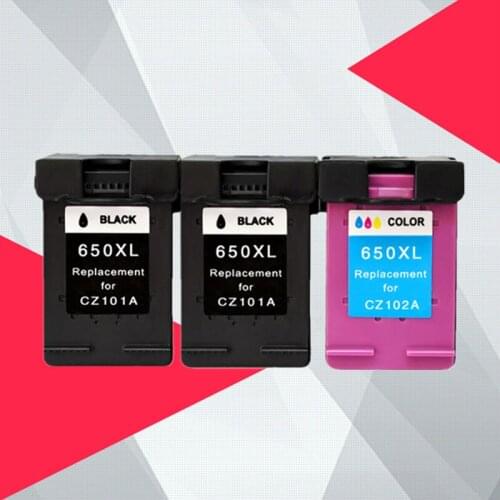 3PK Compatible Ink Cartridge 650XL Replacement for HP 650 XL for HP650 Deskjet 1015 1515 2515 2545 2645 3515 3545 4515 4645