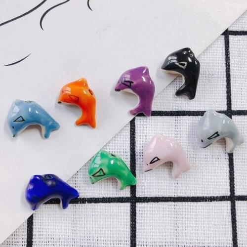 DIY jewelry accessories hand-painted hand-painted style various dolphin straight hole loose beads
