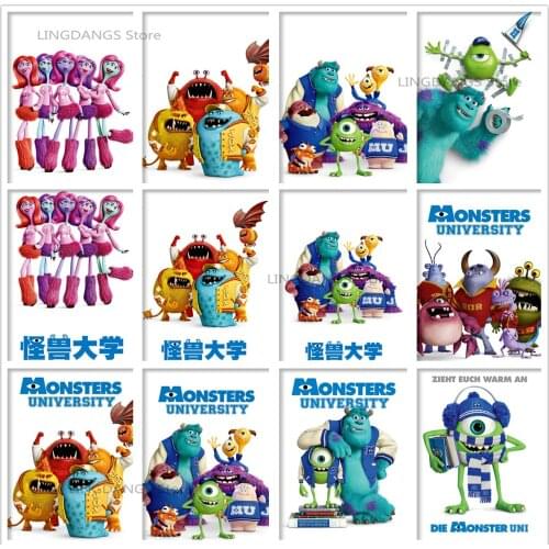5d Diy Diamond Painting Monsters University Disney Cartoon Movie Animal Poster Diamond Mosaic Cross Stitch Kits Home Decor Gift