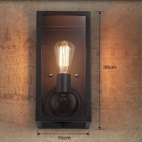 American industrial style LED E27 Retro Wall Lamp Glass Lampshade aisle corridor Bedside wall light Porch Light LED wall sconce