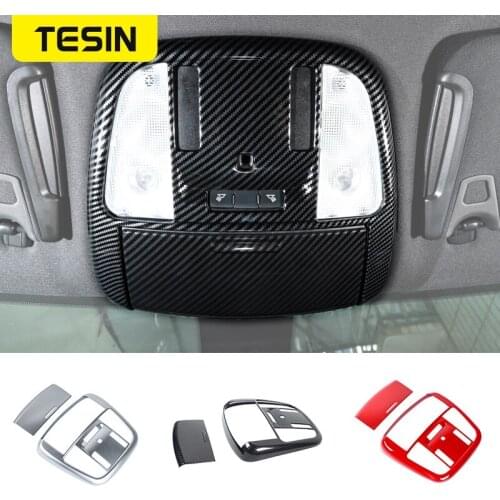 TESIN Car Front Reading Light Lamp Decoration Cover Stickers for Dodge 300C 2011+ for Dodge Charger 2014+ ABS Car Accessories