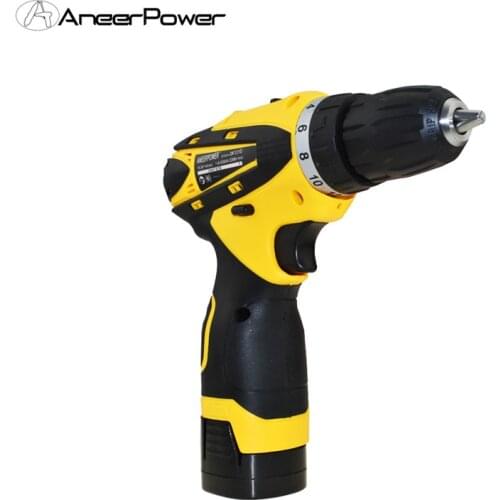 16V Household Cordless Electric Drill Electric Screwdriver Mini Power Driver DC Lithium Ion Battery Two-Speed Power Tool