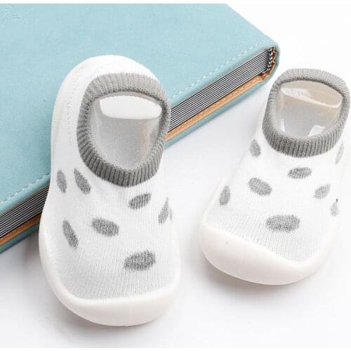 Baby Cartoon Anti-skid Floor Socks Spring and Autumn Leopard Print Childrens Rubber Sole Shoes Baby Toddler Fashion Sock Shoes