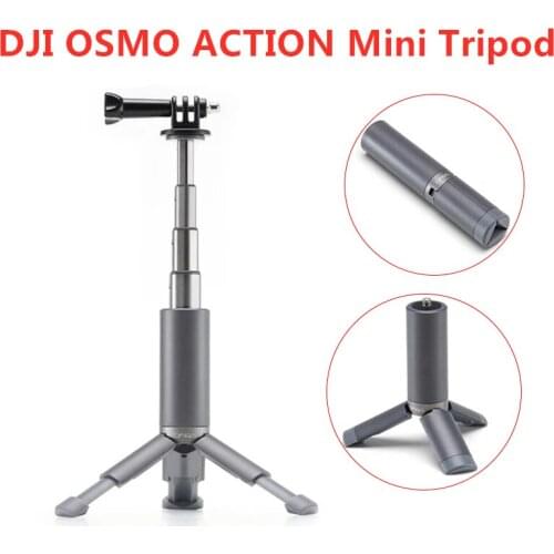 For DJI Osmo Action Sports Camera Mini Tripod Foldable Portable Travel Bracket Tripod Gimbal Accessories Built with Adapter