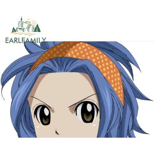 EARLFAMILY 13cm x 8.1cm for Fairy Tail Levy Mcgarden Vinyl Car Stickers Waterproof Windshield Bumper Trunk Decal for Vehicle
