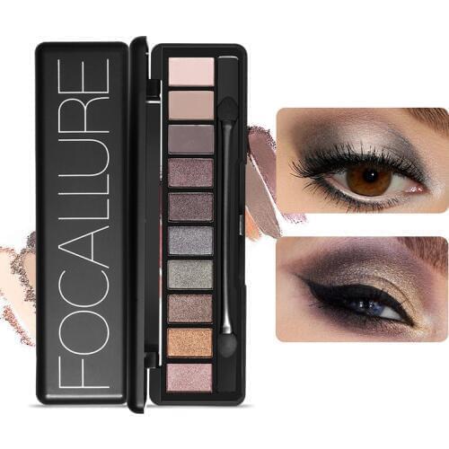 Focallure Eye Shadow for eyes Makeup Shimmer Matte Eyeshadow Earth Color shade Palette Cosmetic Makeup Nude Eye Shadow