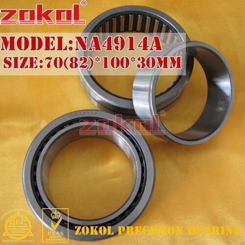 ZOKOL bearing NA4914 A NA4914A Entity ferrule needle roller bearing 70*100*30mm RNA4914A 82*100*30mm