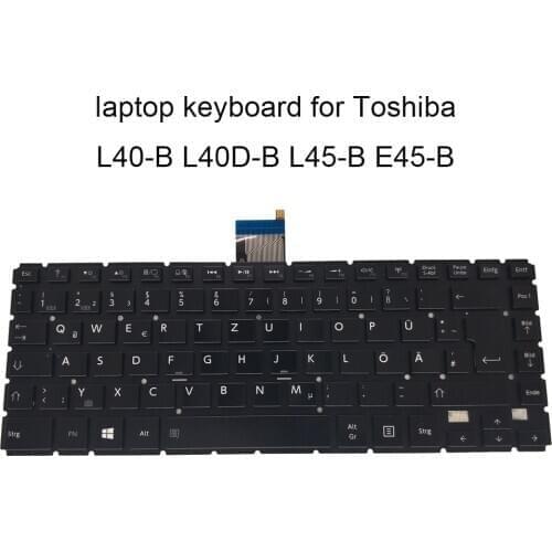 GR Backlight Keyboard for Toshiba Satellite L40 B L40D-B L45-B L45D-B E45-B GE German Backlit black Replacement keyboards sale