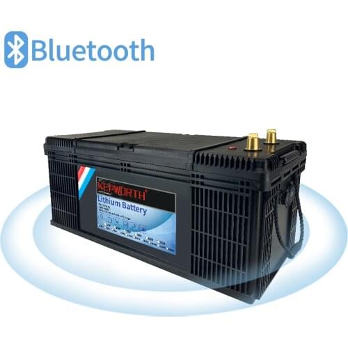 KEPWORTH 24V 120AH LiFePO4 Storage Battery Built-in Bluetooth BMS Lithium Power Batteries 3000 Cycles For RV Campers Golf Cart