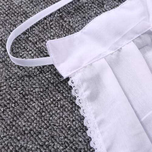 Cute Newborn Infant Hat Apron Baby Cook Costume White Photos Photography Prop R9JD