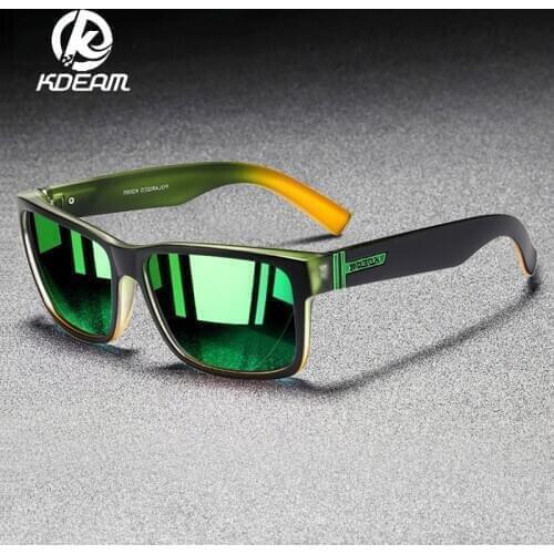 KDEAM Rectangular Polarized Mens Sunglasses Outdoor Sports Driving Sun Glasses for men Photochromic UV400 Male Gafas De Sol