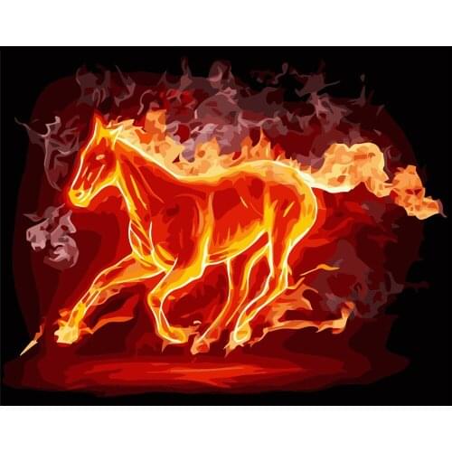 Red Horse Diy Pictures By Numbers Ballet Girl Kits Drawing Canvas Handpainted Oil Painting By Number Dancer Figure Home Decor