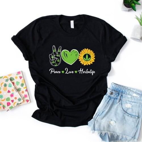 2021 New Arrval Peace Love Sunshine Herbalife Shirt Cute Herbalife T-shirt Plus Size Tops for Men and Women