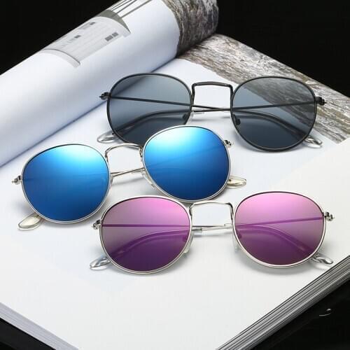 1pcs Fashion Men Women Vintage Retro Round Sunglasses Metal Frame Eyewear Spectacles Round Driver Goggles Outdoor Sports Glasses