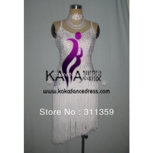 2013 New Competition Fringe Latin dance dress,tango salsa samba dance dress,latin dance wear,KAKA-L130328