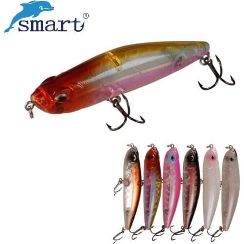 Smart Topwater Pencil Fishing Lure 91mm 14.8g Plastic Hard Bait with VMC Hooks Artificial Floating Wobblers Carp Fishing Decoy
