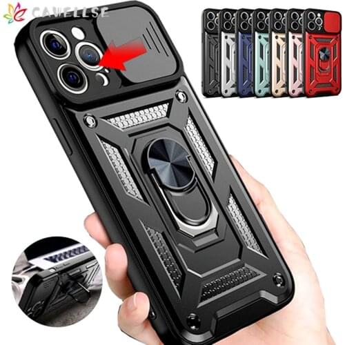 For OPPO A74 A54 A72 A53 A52 A94 A15 Realme 8 Pro Reno 4 5 Lite Armor Slide Cover Camera Protection Ring Car Holder Case Cover