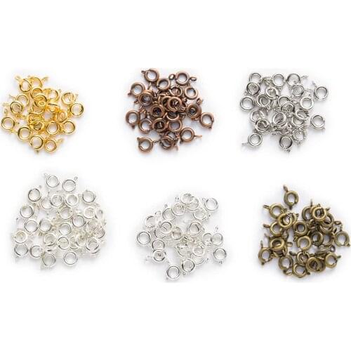 20 Piece 6 Color Spring Ring Lobster Clasps Connectors Findings DIY Accessories Jewelry Making 10x6mm