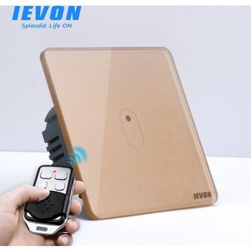 80 Type Wireless Remote Control Wall Switch Light Switch, Tempered Glass Panel Smart Wall Light Touch Switch 130-240V RF433