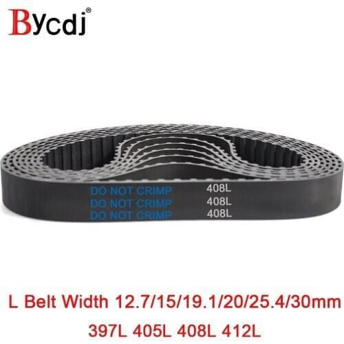 Trapezoid L Timing belt C=397/405/408/412 Width 050/12.7mm 075/19.1mm 25.4mm Synchronous Belt 397L 405L 408L 412L