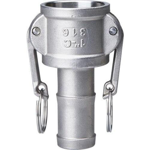 1/2" 3/4" 1" 1-1/4" 1-1/2" Barb 304 Stainless Steel Camlock Fitting C Type Cam Lock Quick Coupling Adapter Connector