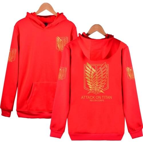 Hot Attack On Titan Cosplay Sweatshirt Cotton High Quality Hoodies Comfortable Famous Brand Men/Women Clothing Street Wear Style