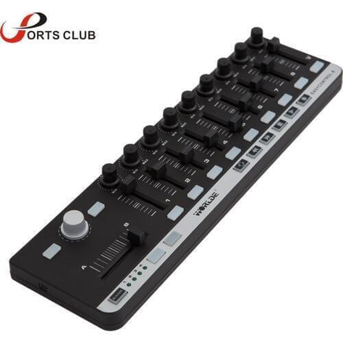 Top Quality WORLDE Portable MIDI Slim-Line Controller Mini USB 9 Slim-Line Control MIDI Controller