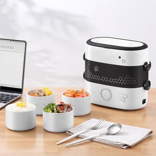 Electric lunch box Ceramic liner can be plugged in for heat preservation 250W automatic heating lunch box Mini rice cooker