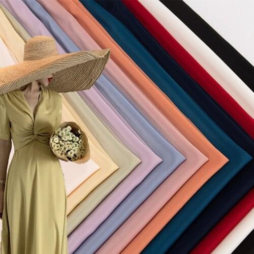 1Meter Heavy Acetate Satin Fabric Imitation Silk Crepe Waer Satin Draping Suspender Dress Fashion Design Fabric