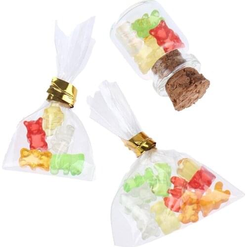 1set Resin Dollhouse Miniature Mini Bear Candy Kitchen Furniture Toys Accessories