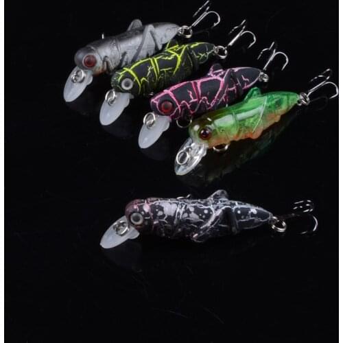 1pcs Grasshopper Insect Baits Fishing Lures Wobblers Crankbaits for Carp Fishing Lifelike Hard Plastic Baits Pesca Isca Bass