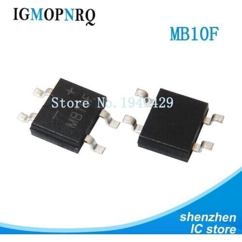 50PCS MB10F 1A 1000V SOP-4 Diode Bridge Rectifier SMD