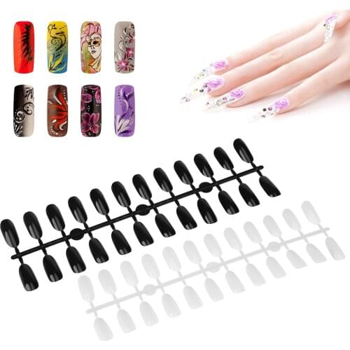 240Pcs Oval False Nail Tips Display Color Card Nail Polish UV Gel Color Display Showing Shelf Board DIY Practice Chart Palette