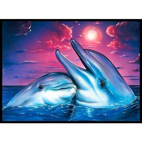 30x40 Round Diamond diy diamond painting 5d for home decor Diamond Painting Animals For Living Room Decoration