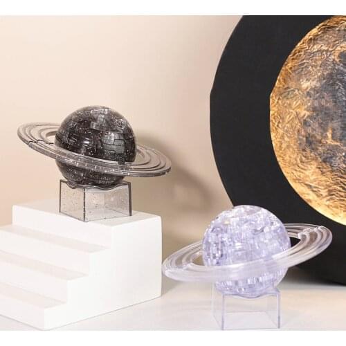 3D Crystal Puzzle Jigsaw Model DIY Planet IQ Toy Gift Intellective Learning Toy Home Table Decoration
