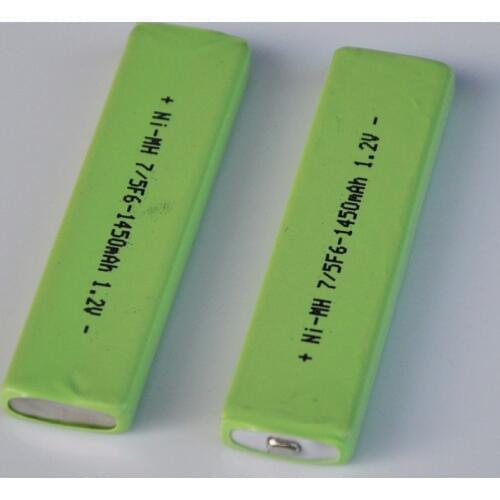 50PCS 1.2V Rechargeable Ni-Mh 7/5F6 Battery 67F6 1450mAh 7/5 F6 Chewing Gum cell for Walkman MD CD cassette player