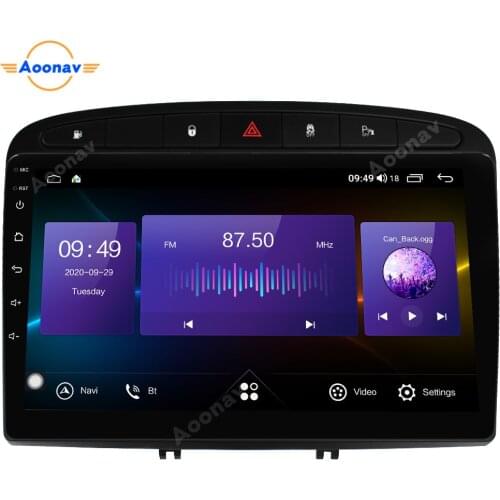 Auto Android 6+128G Car Stereo For 2010-2015 2016 PEUGEOT 308 408 With GPS Navigation Head Unit Mirror Link 4G WiFi SWC