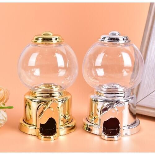 Children Cute Sweets Mini Candy Machine Bubble Dispenser Coin Bank Money Saving Box Baby Christmas Birthday Best Gift for Kids