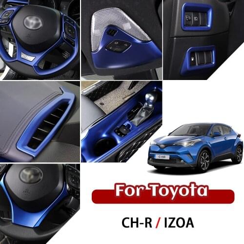For Toyota CH-R IZOA CHR Gemstone Blue Central Control Interior Decoration Decorative Strip Automotive Accessories