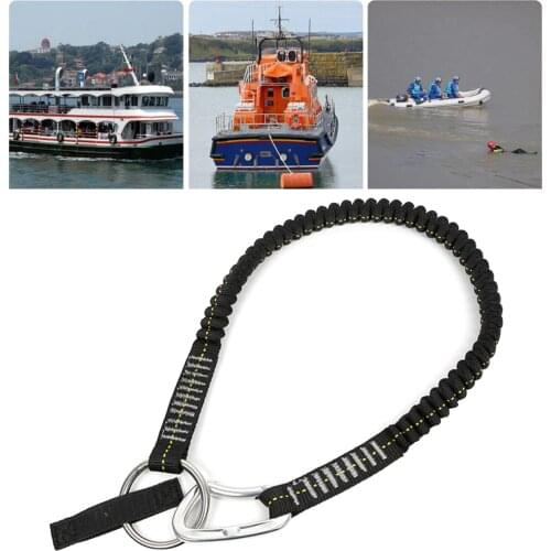 Single Leg Stretch Internal Shock Absorbing Lanyard Fall Arrest Harness - Snap Hooks Carabiner Clip -Industrial Webbing - 25KN