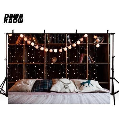 DAWNKNOW Indoor Photography Background Wedding Pillows Light Photographic Backdrops Photo Studio Children Photocall lv2195