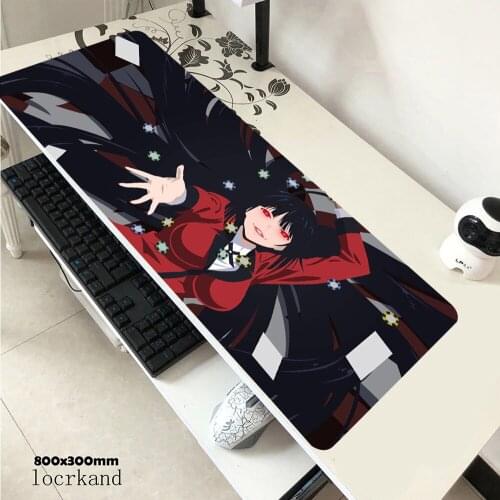 Cool New Anime Kakegurui Yumeko Jabami DIY Design Pattern Game mousepad Large Mouse Pad Keyboards Mat laptop manga mouse pad