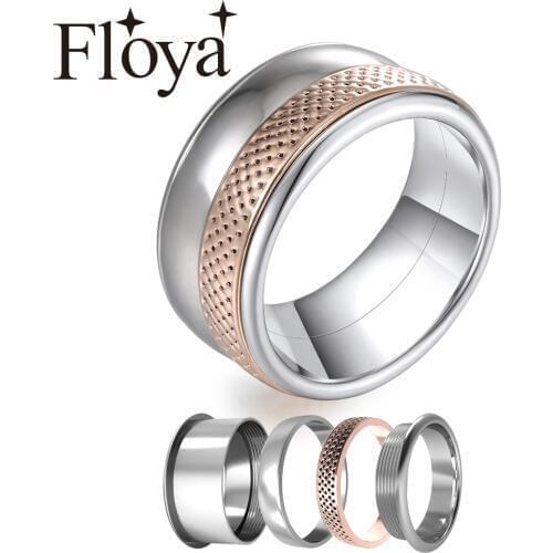 Cremo Simple Combination Ring Women Stackable Stainless Steel Rings Statement Multi Band Layers Ring Anillos